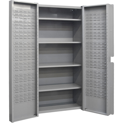 Deep Door Combination Cabinets, 38" W x 24" D x 72" H, Grey Les Fournitures Industrielles Méga