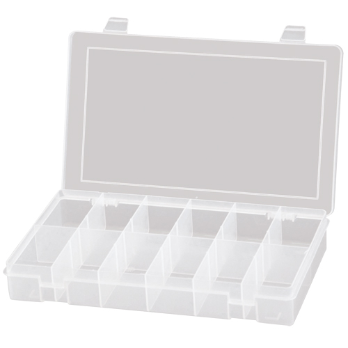 Boîtes &agrave; compartiments compactes en polypropyl&egrave;ne, 11" la x 6-3/4" p x 1-3/4" h, 12 compartiments Les Fournitures Industrielles Méga