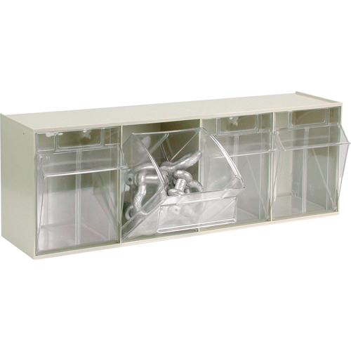 Syst&egrave;me de casiers modulaires Tip-Out, 23-5/8" la x 6-5/8" p x 8-1/8" h, 4 tiroirs Les Fournitures Industrielles Méga