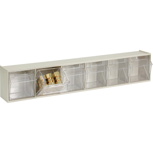 Syst&egrave;me de casiers modulaires Tip-Out, 23-5/8" la x 3-5/8" p x 4-1/2" h, 6 tiroirs Les Fournitures Industrielles Méga