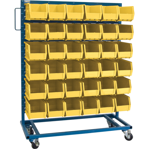 Support mobile pour bacs &agrave; un c&ocirc;t&eacute;, &agrave; un c&ocirc;t&eacute;, 36 bacs, 36" la x 16" p x 46-1/2" h Les Fournitures Industrielles Méga