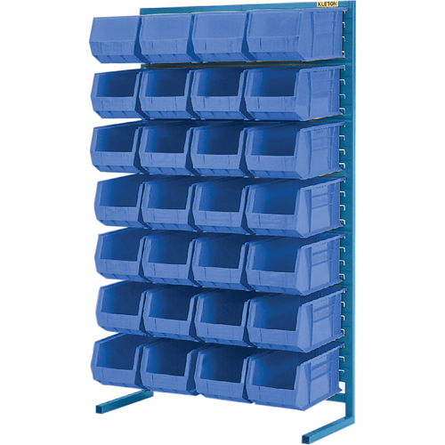 Single-Sided Stationary Bin Rack, 36" W x 12" D x 61" H, 28 Bins Les Fournitures Industrielles Méga