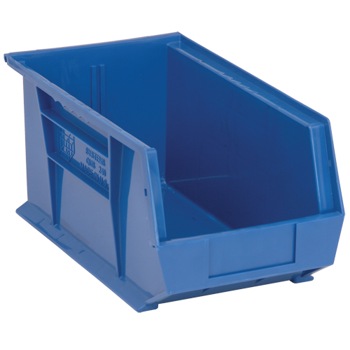 Bacs ultra empilable & suspendable, 8-1/4" la, 7" h x 14-3/4" p, Bleu Les Fournitures Industrielles Méga