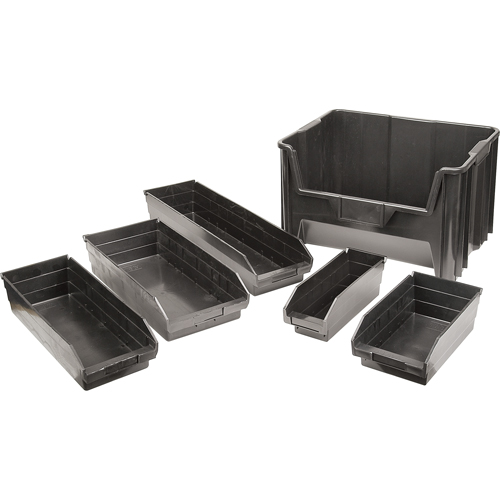 Bacs &agrave; pi&egrave;ces en plastique recycl&eacute;, 4-1/8" la x 11-5/8" p x 4" h, Capacit&eacute; de 30 lb Les Fournitures Industrielles Méga
