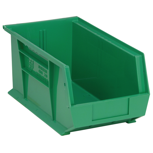 Bacs ultra empilable & suspendable, 8-1/4" la, 7" h x 14-3/4" p, Vert Les Fournitures Industrielles Méga