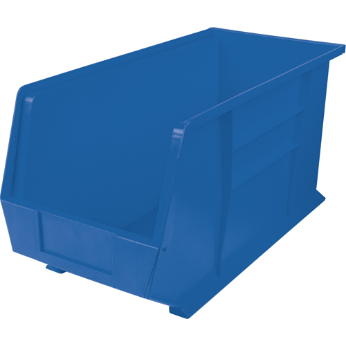 Bacs ultra empilable & suspendable, 8-1/4" la, 9" h x 18" p, Bleu Les Fournitures Industrielles Méga
