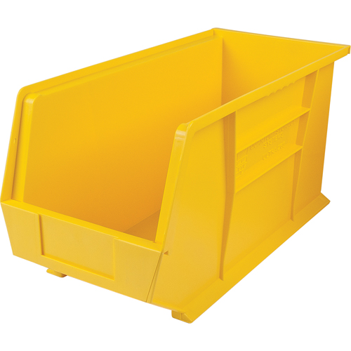 Bacs ultra empilable & suspendable, 8-1/4" la, 9" h x 18" p, Jaune Les Fournitures Industrielles Méga