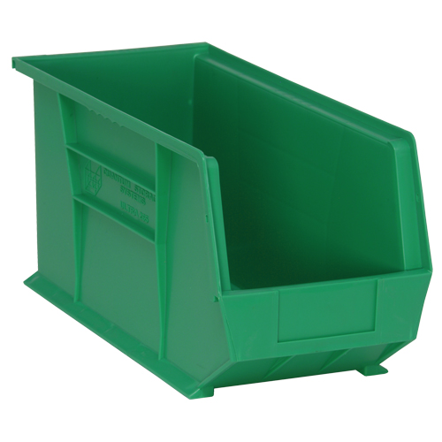 Bacs ultra empilable & suspendable, 8-1/4" la, 9" h x 18" p, Vert Les Fournitures Industrielles Méga