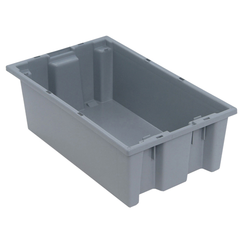 Contenants Stack & Nest, 6" x 18" x 11", Gris Les Fournitures Industrielles Méga