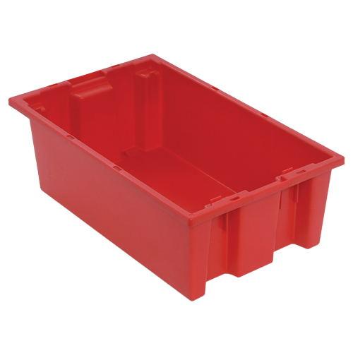 Stack & Nest Totes, 6" x 18" x 11", Red Les Fournitures Industrielles Méga