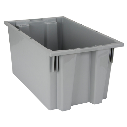 Contenants Stack & Nest, 9" x 18" x 11", Gris Les Fournitures Industrielles Méga