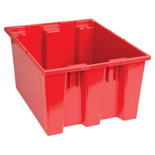 Stack & Nest Totes, 10" x 19.5" x 15.5", Red Les Fournitures Industrielles Méga