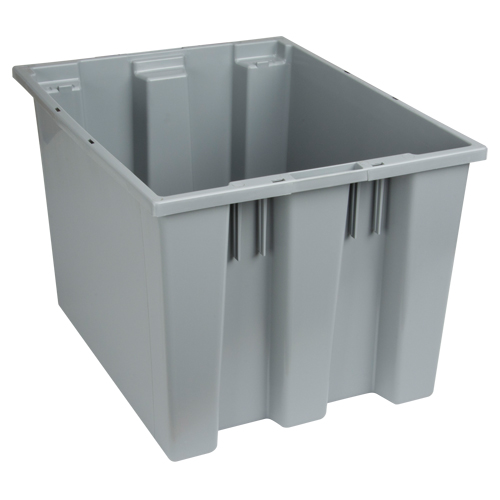 Contenants Stack & Nest, 13" x 19,5" x 15,5", Gris Les Fournitures Industrielles Méga
