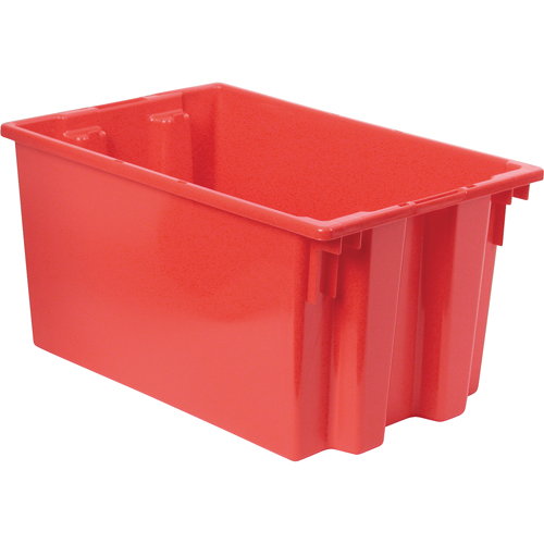 Stack & Nest Totes, 12" x 23.5" x 15.5", Red Les Fournitures Industrielles Méga