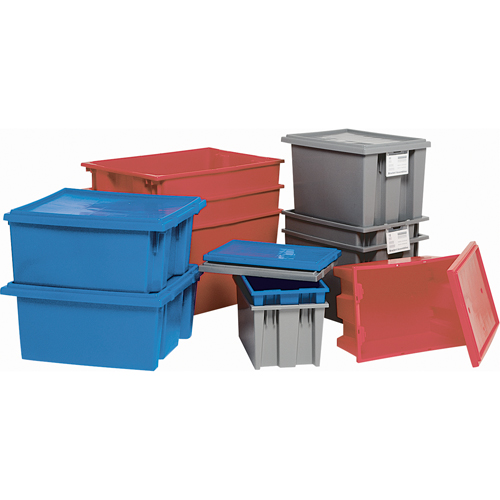 Contenants Stack & Nest, 15" x 29,5" x 19,5", Bleu Les Fournitures Industrielles Méga