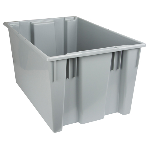 Contenants Stack & Nest, 15" x 29,5" x 19,5", Gris Les Fournitures Industrielles Méga