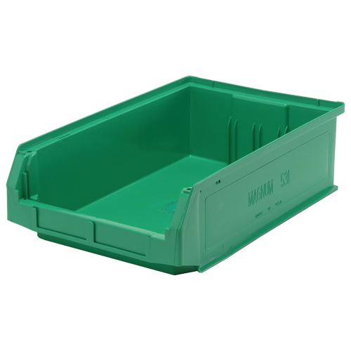 Contenants g&eacute;ants empilables, 12,375" la x 19,75" p x 5,875" h, Vert Les Fournitures Industrielles Méga
