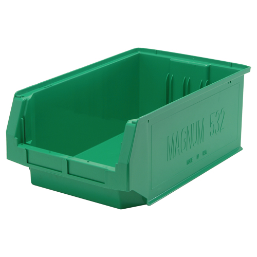 Contenants g&eacute;ants empilables, 12,375" la x 19,75" p x 7,875" h, Vert Les Fournitures Industrielles Méga