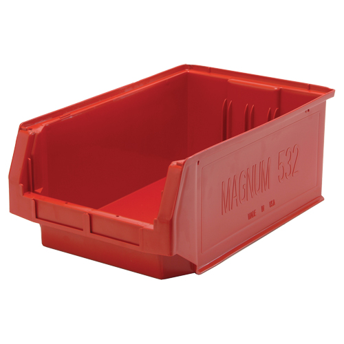 Contenants g&eacute;ants empilables, 12,375" la x 19,75" p x 7,875" h, Rouge Les Fournitures Industrielles Méga
