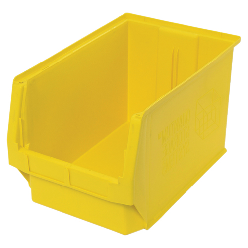 Contenants g&eacute;ants empilables, 12,375" la x 19,75" p x 11,875" h, Jaune Les Fournitures Industrielles Méga