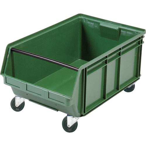 Bac g&eacute;ant empilable et mobile, 11-7/8" ha x 18-3/8" la x 29" p, Capacit&eacute; de 150 lb, Vert Les Fournitures Industrielles Méga