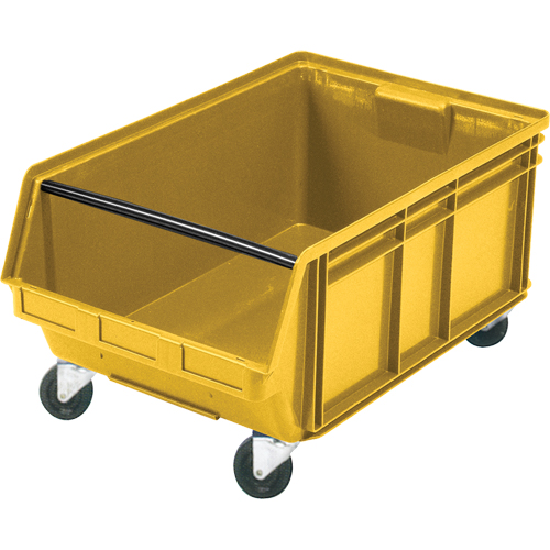 Bac g&eacute;ant empilable et mobile, 11-7/8" ha x 18-3/8" la x 29" p, Capacit&eacute; de 150 lb, Jaune Les Fournitures Industrielles Méga