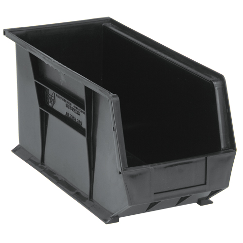 Bacs ultra empilable & suspendable, 8-1/4" la, 9" h x 18" p, Noir Les Fournitures Industrielles Méga