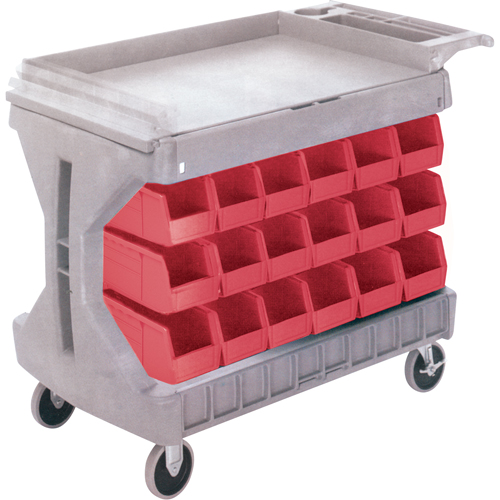 PROCART, GRAND A/36 BACS BLEU #CB099, &agrave; deux c&ocirc;t&eacute;s, 36 bacs, 45-5/18" la x 24" p x 34-3/4" h Les Fournitures Industrielles Méga