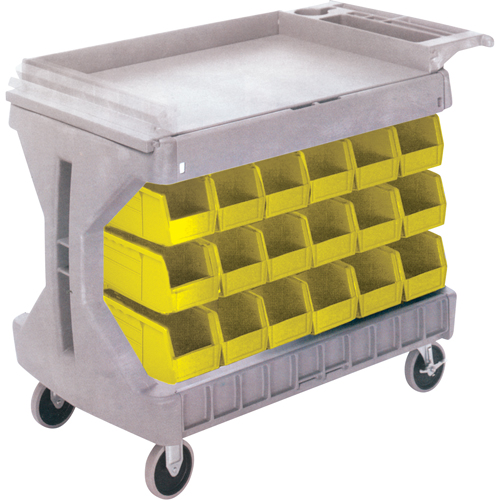 PROCART A/36 BACS JAUNE# CB101, &agrave; deux c&ocirc;t&eacute;s, 36 bacs, 45-5/18" la x 24" p x 34-3/4" h Les Fournitures Industrielles Méga