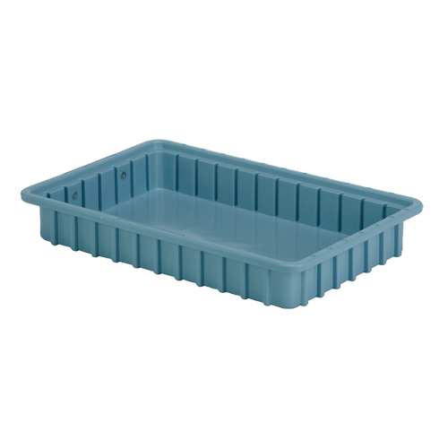 Contenants Divider Box, Poly&eacute;thyl&egrave;ne, 16,5" la x 10,9" p x 2,5" h, Bleu p&acirc;le Les Fournitures Industrielles Méga