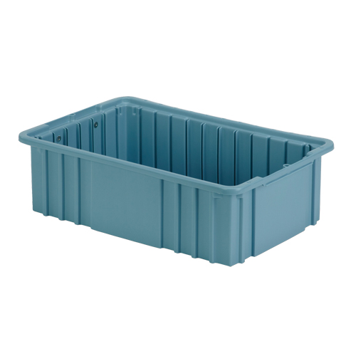 Contenant Divider Box, Poly&eacute;thyl&egrave;ne, 15,5" la x 9,9" p x 5" h, Bleu p&acirc;le Les Fournitures Industrielles Méga
