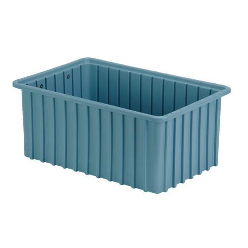 Contenants Divider Box, Poly&eacute;thyl&egrave;ne, 16,5" la x 10,9" p x 7" h, Bleu p&acirc;le Les Fournitures Industrielles Méga