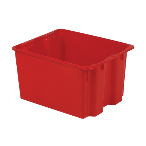 Contenants Stack-N-Nest Polylewton, 12" x 21" x 17", Rouge Les Fournitures Industrielles Méga