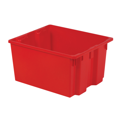Polylewton Stack-N-Nest&reg; Containers, 13" x 24" x 20", Red Les Fournitures Industrielles Méga