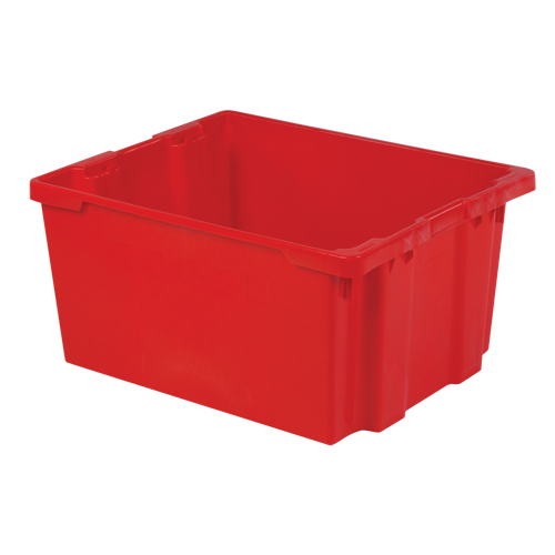 Contenants Stack-N-Nest Polylewton, 15,1" x 30,1" x 24", Rouge Les Fournitures Industrielles Méga