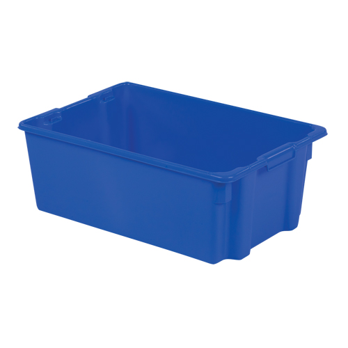 Contenants Stack-N-Nest Polylewton, 10,5" x 28,4" x 18,7", Bleu Les Fournitures Industrielles Méga