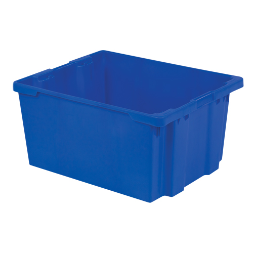 Contenants Stack-N-Nest Polylewton, 15,1" x 30,1" x 24", Bleu Les Fournitures Industrielles Méga