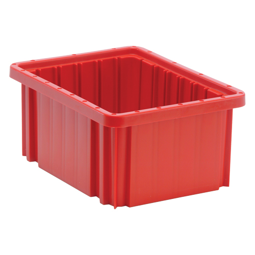 Contenants Divider Box, Plastique, 10,9" la x 8,3" p x 5" h, Rouge Les Fournitures Industrielles Méga