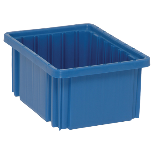 Contenants Divider Box, Plastique, 10,9" la x 8,3" p x 5" h, Bleu Les Fournitures Industrielles Méga