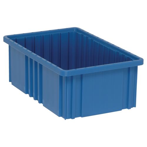 Contenants Divider Box, Plastique, 16,5" la x 10,9" p x 6" h, Bleu Les Fournitures Industrielles Méga
