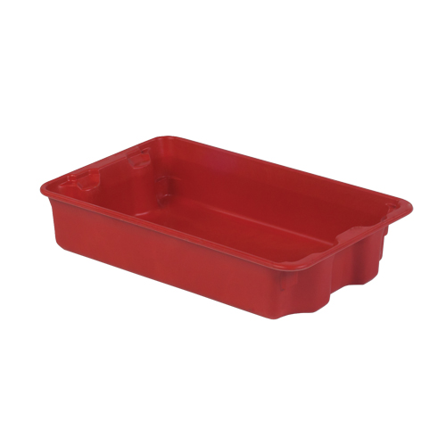 Stack-N-Nest&reg; Plexton Containers, 14.8" W x 24.3" D x 5.1" H, Red Les Fournitures Industrielles Méga