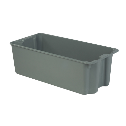 Stack-N-Nest&reg; Plexton Containers, 20.1" W x 42.5" D x 14.1" H, Grey Les Fournitures Industrielles Méga