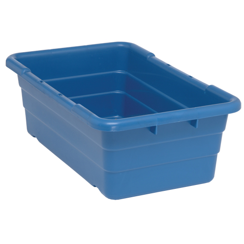 Bacs empilables en crois&eacute;, 16" la x  p x 8,5" h, Bleu Les Fournitures Industrielles Méga