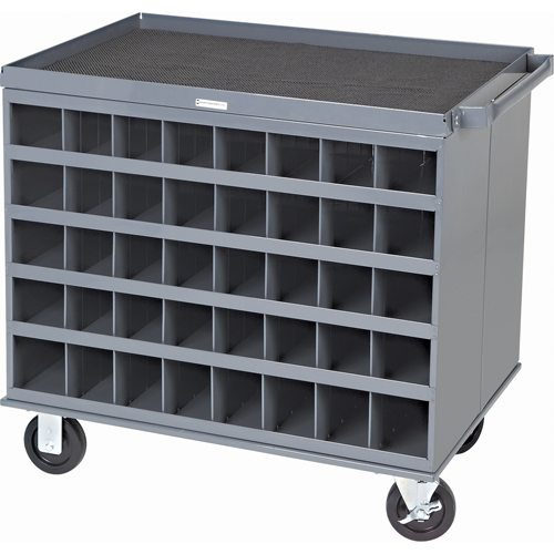 Heavy-Duty 2-Sided Mobile Carts/Work Stations, 1000 lbs. Capacity, 34" x W, 32" x H, 24" D, All-Welded Les Fournitures Industrielles Méga