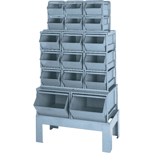 Pre-Engineered Bin Combination, 1000 lbs. Cap., 33-1/2" W x 19 1/2" D x 54-1/4" H, Blue Les Fournitures Industrielles Méga