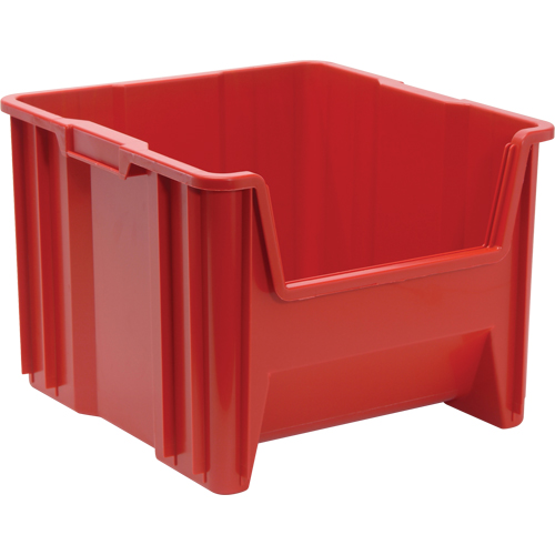Contenants &agrave; empiler g&eacute;ants, 16,5" la x 17,5" p x 12,5" h, Rouge Les Fournitures Industrielles Méga