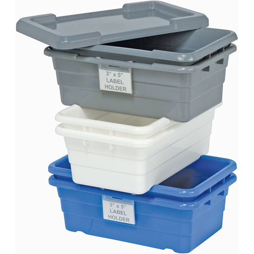 Bacs empilables en crois&eacute;, 11" la x 17,25" p x 12" h, Blanc Les Fournitures Industrielles Méga