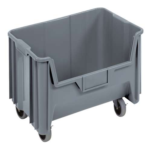 Mobile Giant Stack Container, 12-7/16" H x 19-7/8" W x 15-1/4" D, 250 lbs. Capacity, Grey Les Fournitures Industrielles Méga