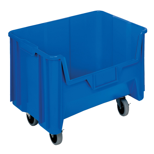 Bac g&eacute;ant mobile empilable, 12-7/16" ha x 19-7/8" la x 15-1/4" p, Capacit&eacute; de 250 lb, Bleu Les Fournitures Industrielles Méga
