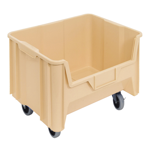 Mobile Giant Stack Container, 12-7/16" H x 19-7/8" W x 15-1/4" D, 250 lbs. Capacity, Ivory Les Fournitures Industrielles Méga